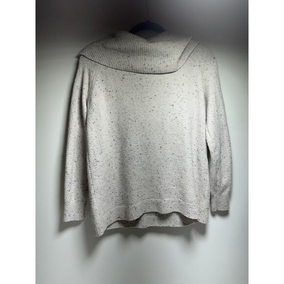 Loft Sweater Speckled Pink Cowl Neck Size Medium Long Sleeve Career Casual - Picture 9 of 9